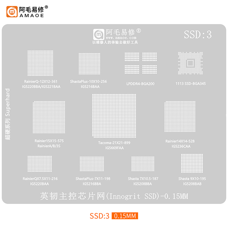 BGA Reballing Stencil for SSD  - огляд і ціна Ddr5 Kit