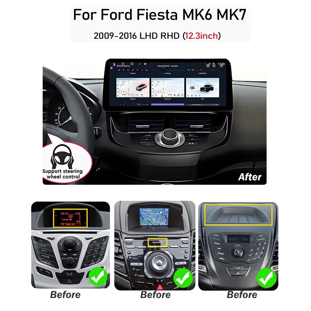 12.3-inch-For-Ford-Fiesta-MK6- - огляд і ціна Ddr5 8Gb