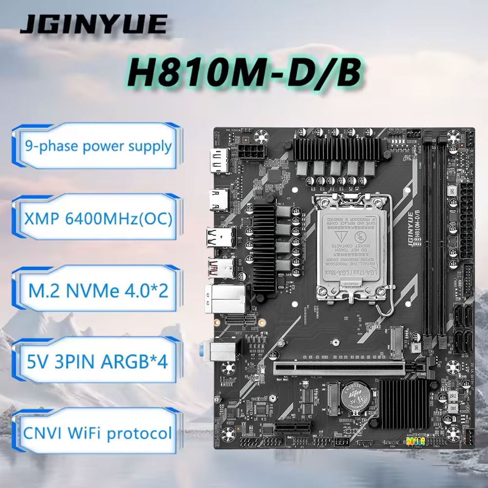 JGINYUE H810 Motherboard Intel - огляд і ціна Ddr5 64Gb