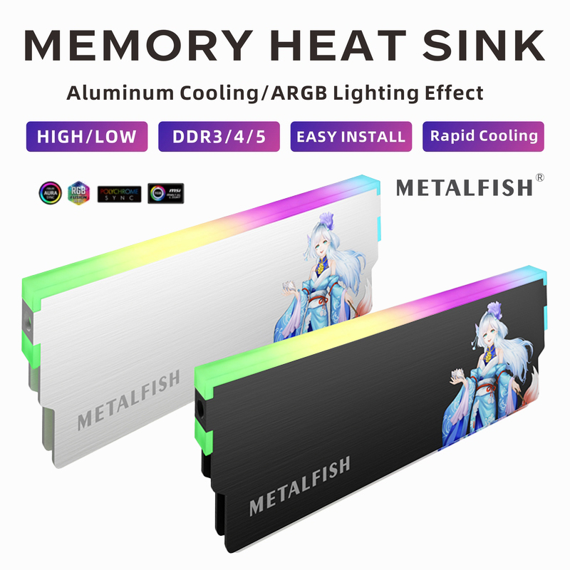 METALFISH DRAM Heatsink 5V-3PI - огляд і ціна Ddr5 Ram
