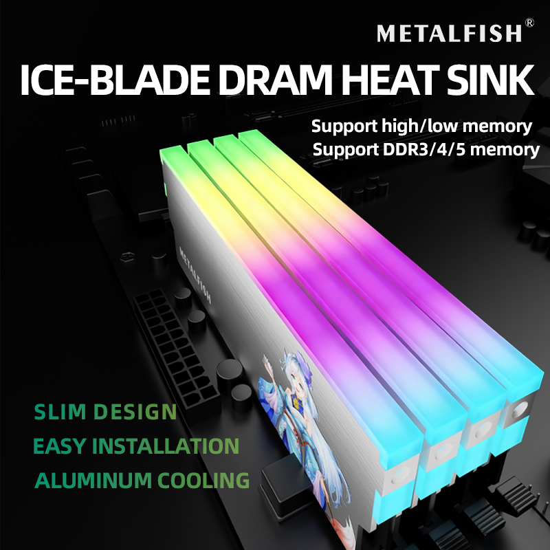 METALFISH DRAM Heatsink 5V-3PI - огляд і ціна Ddr5 Ram